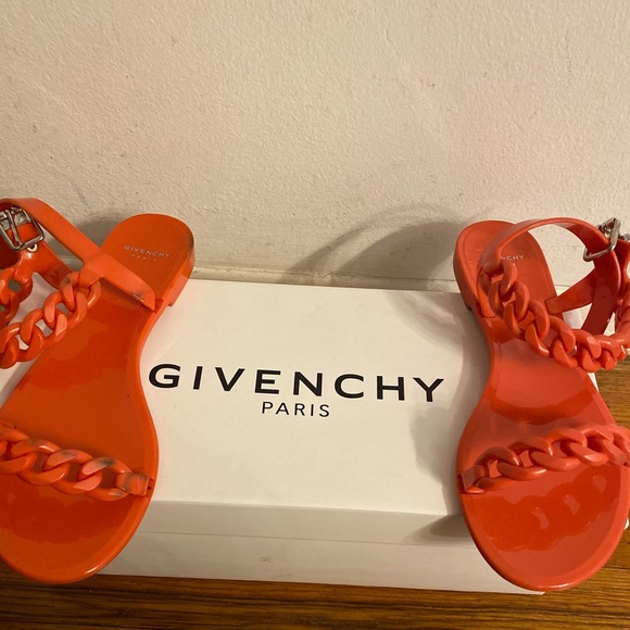 Givenchy Shoes - Givenchy orange sandals, size 37. Worn twice